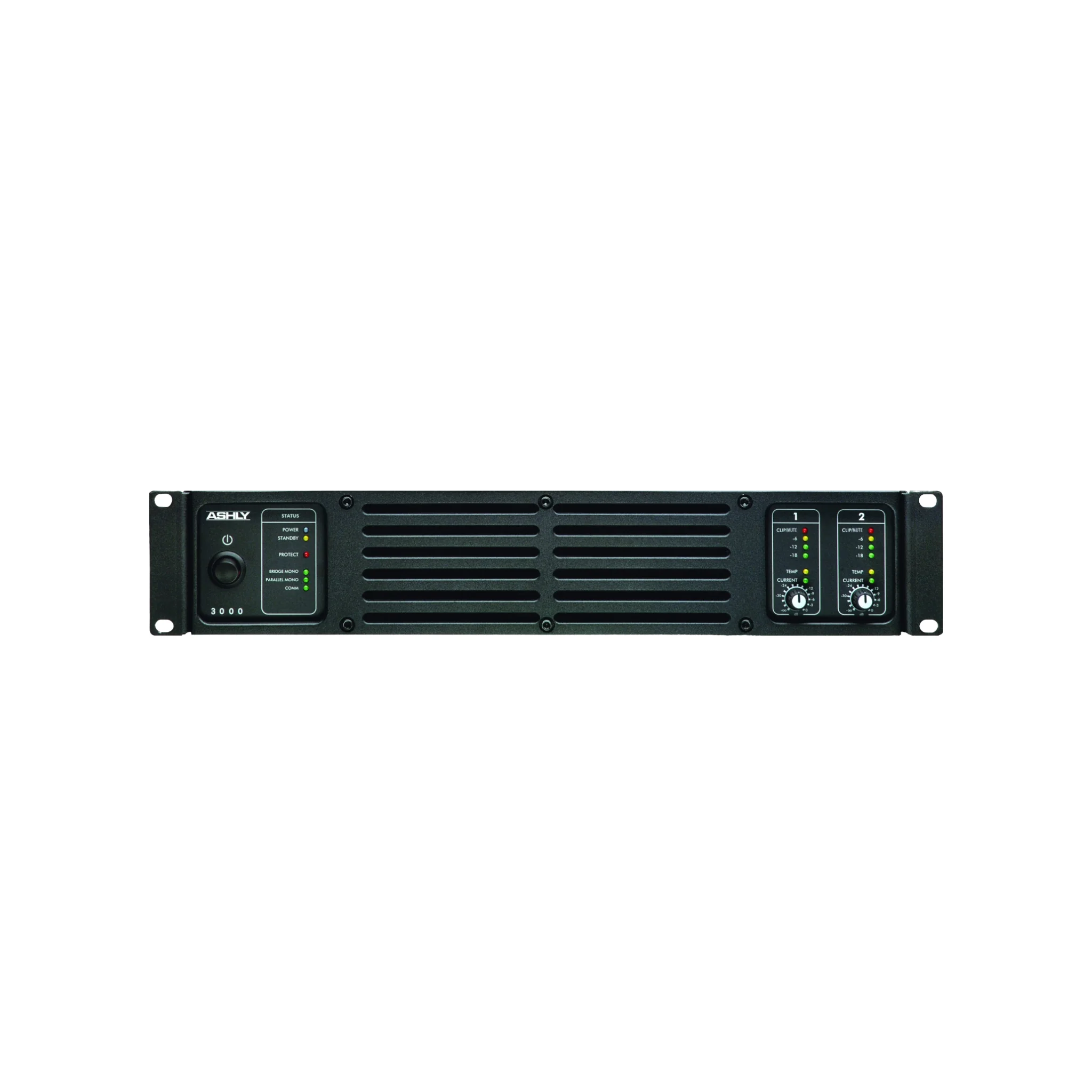 Ashly 2x1500W per channel into 4 ohms, 2RU