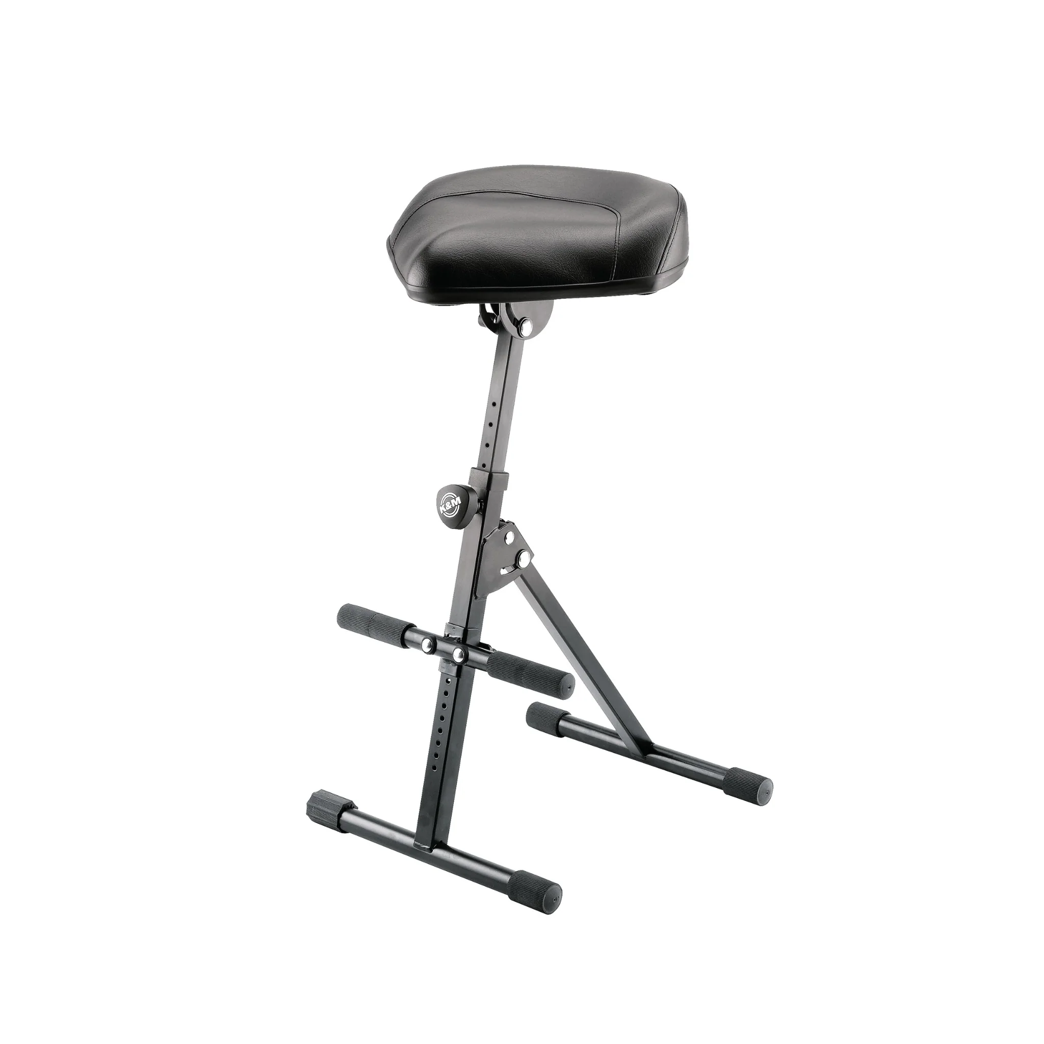 K&M 14047 pneumatic stool, black leather