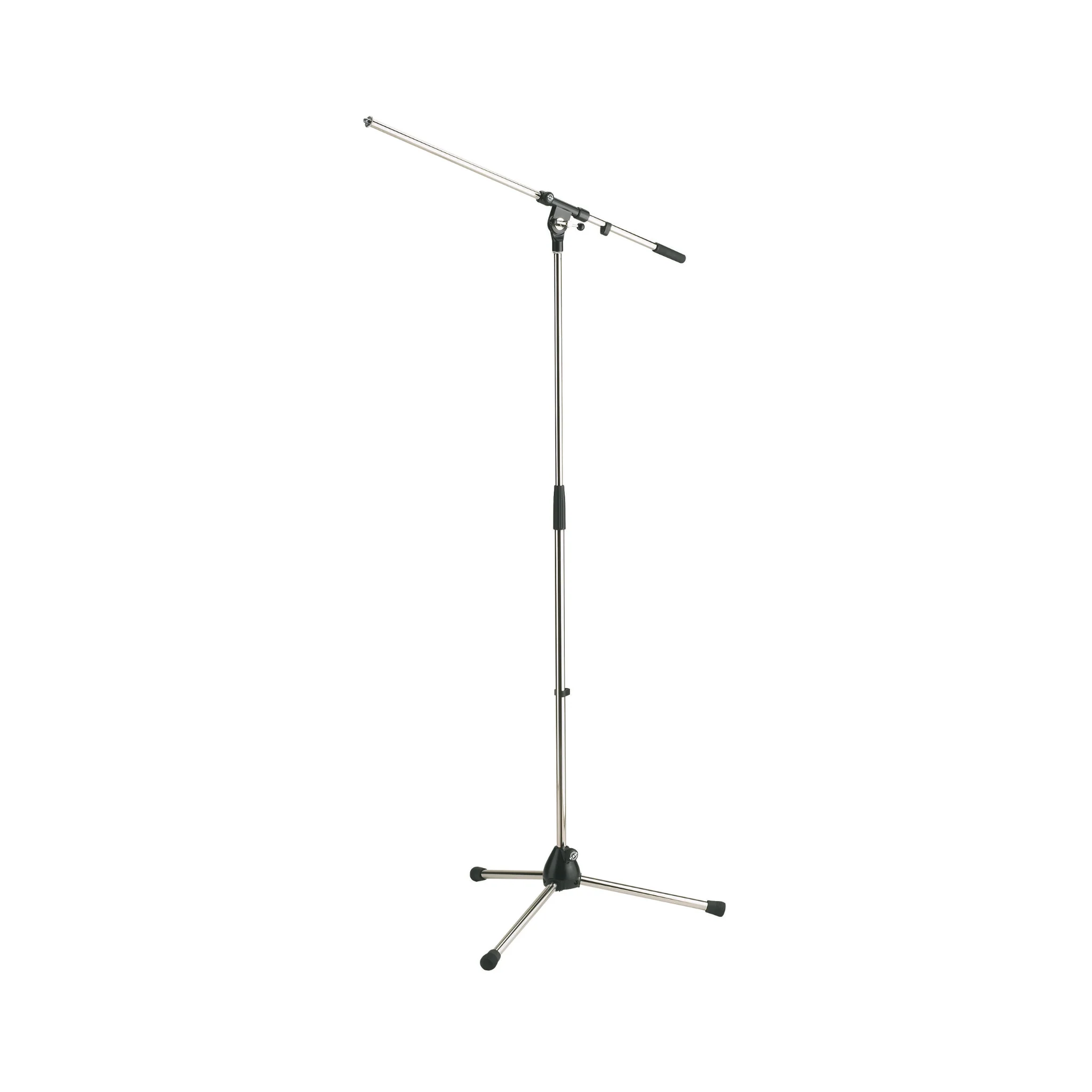 K&M 210/2 adjustable microphone stand with boom arm and t-bar, maximum height 1605mm, chrome - Image 2