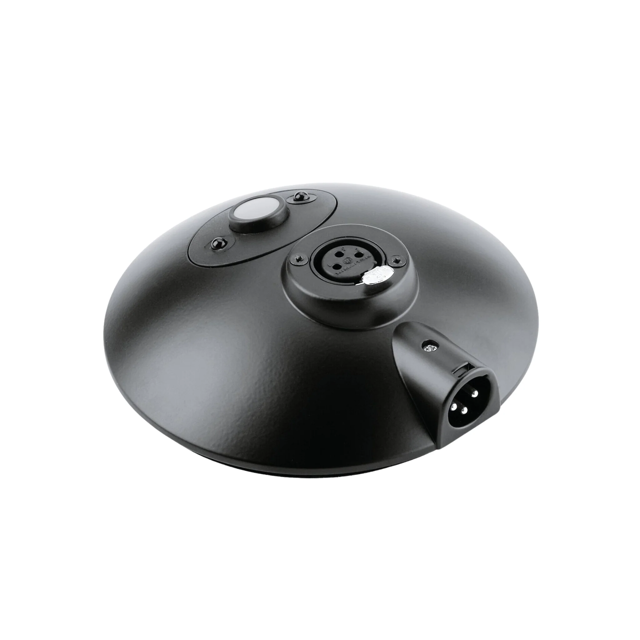 K&M 29375 desktop microphone station with on/off grey push-button, black - Image 2