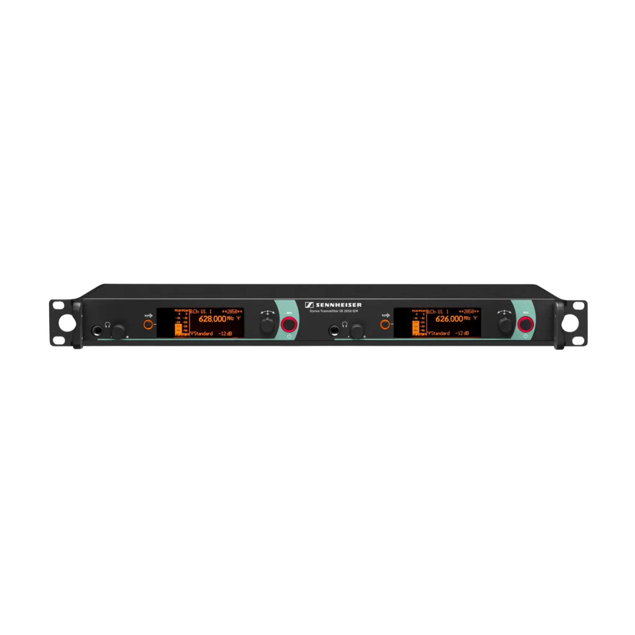 Sennheiser SR 2050 IEM GW 2-channel stereo transmitter, HDX, Ethernet (WSM), 19"/1HE, 100-240 VAC