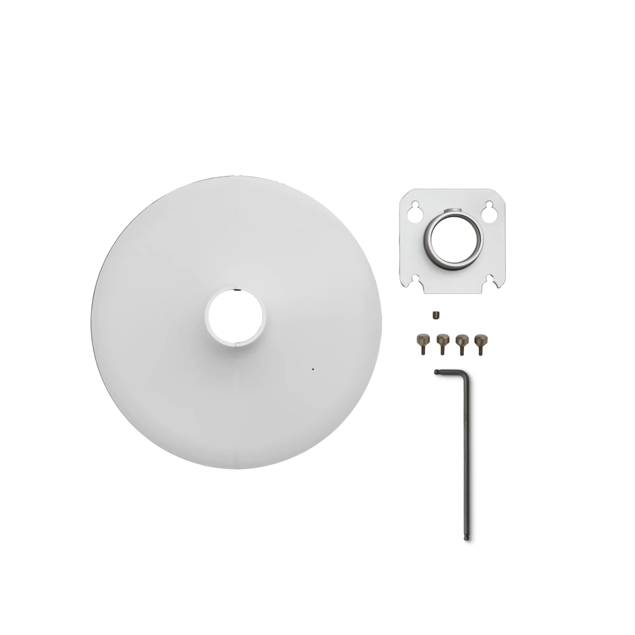 Shure A901-R-PM 1.5" Pole Mount Kit, MXA901 Round, Wht