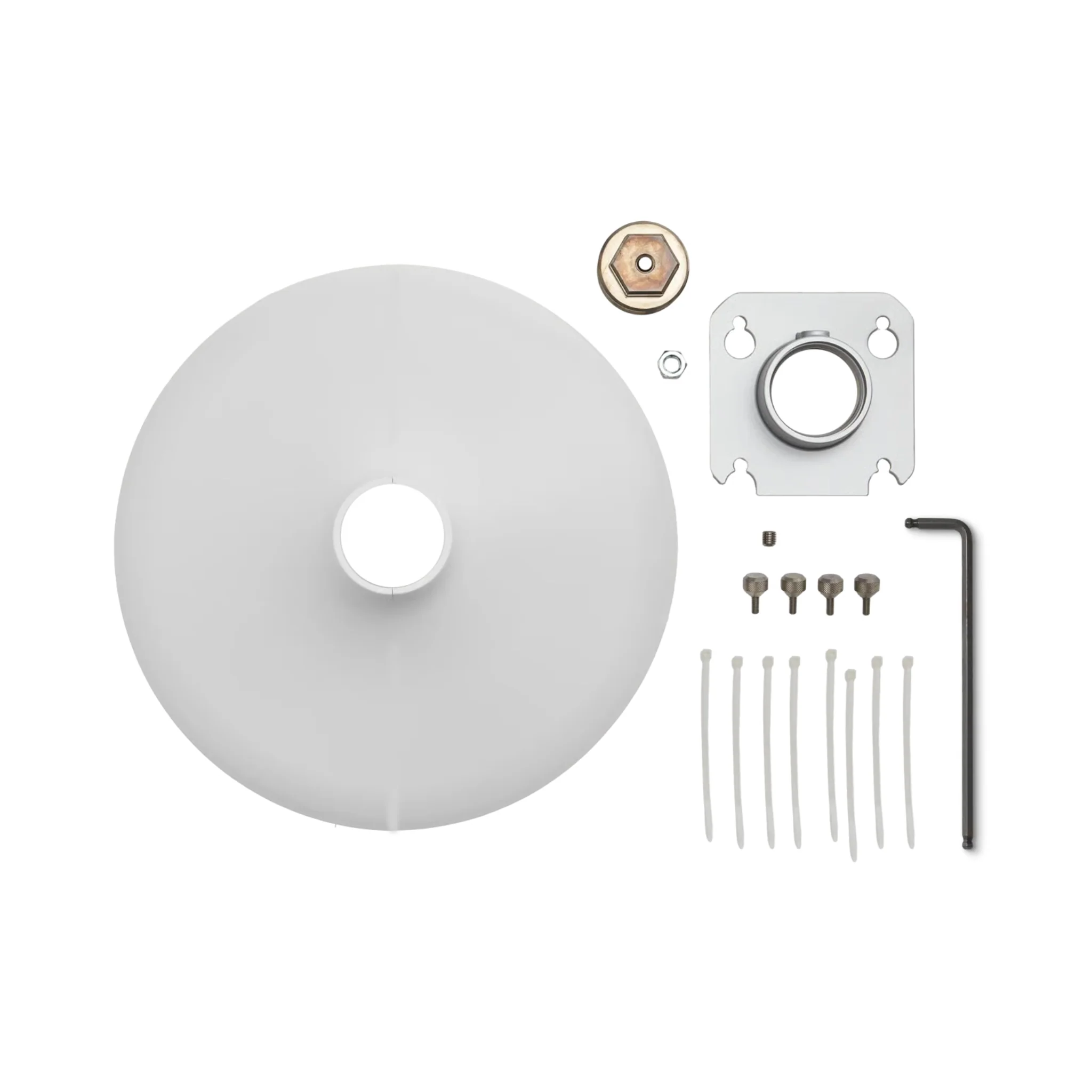 Shure A901-R-PM 3/8" Pole Mount Kit, MXA901 Round, Wht