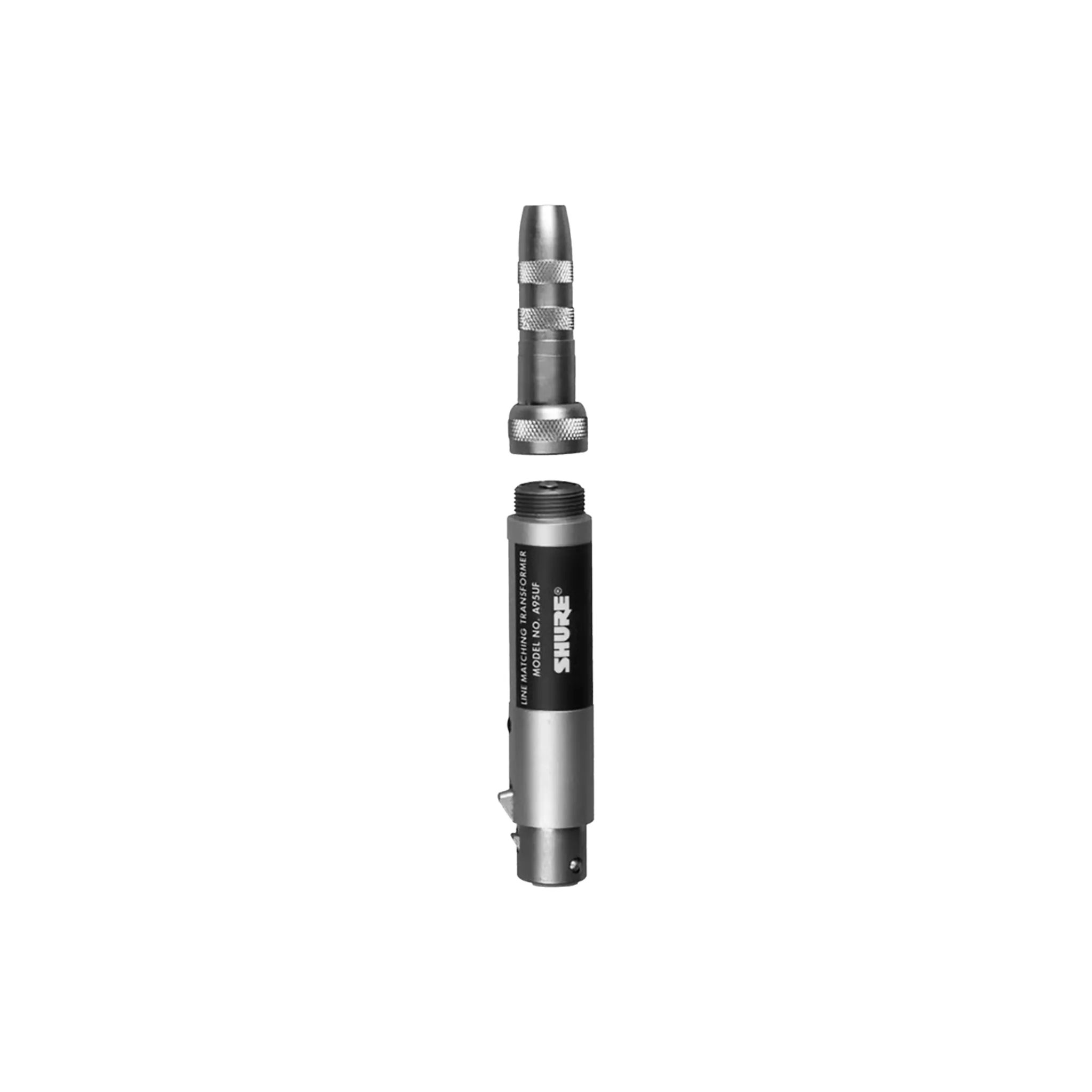 Shure A95UF Line matching transformer (female XLR to 1/4" male plug/female jack)