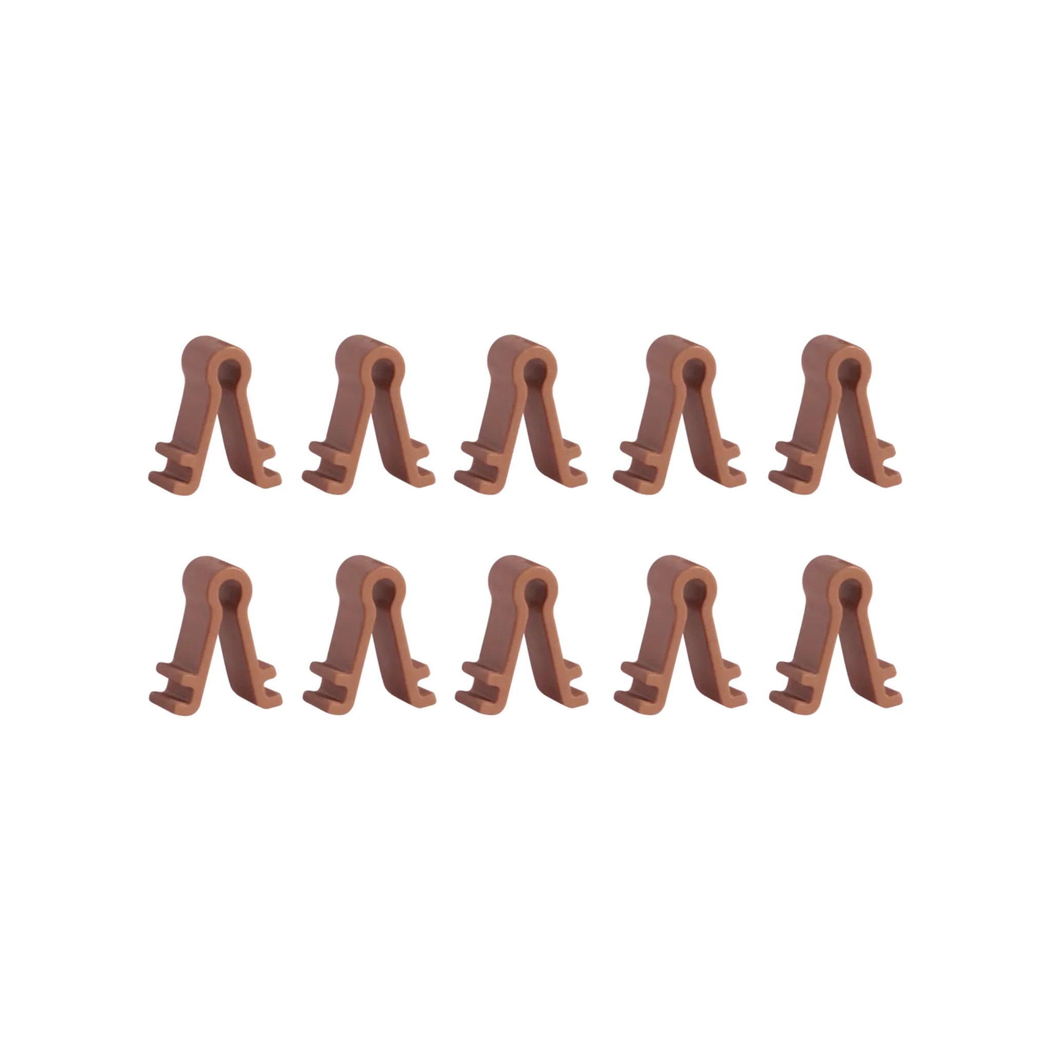 Shure TwinPlex Standoff TL40 Series for single or dual tie clip, 10 pieces (Cocoa)